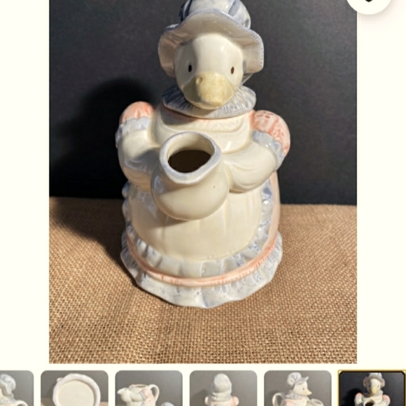 Vintage Country Mother Goose Teapot - Picture 1 of 6